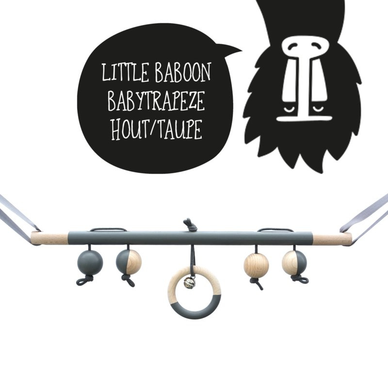 Babytrapeze Little Baboon (taupe / hout)