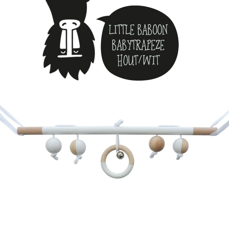 Babytrapeze Little Baboon (wit / hout)